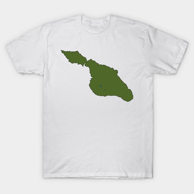 Santa Catalina Island Map T-Shirt by CorrieMick